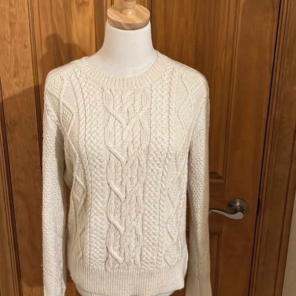 Polo Ralph Lauren Cream Cashmere/Wool/Cotton Blend Cable Knit Size XS - Picture 6 of 7